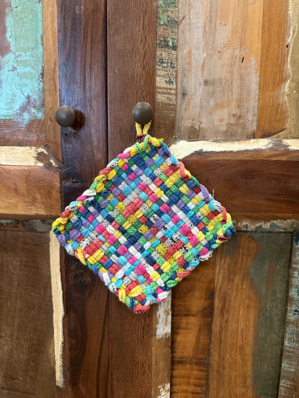 Handwoven Multicolor Pot Holder
